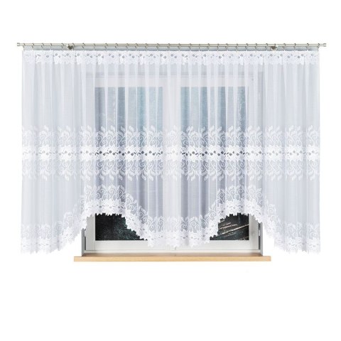 BASTIA Firanka żakardowa gotowa, szerokość 600 x wysokość 160cm, kolor 001 biały 648107/FBL/001/600160/1