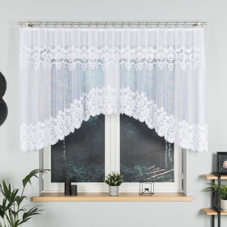 DARIA Firanka żakardowa odpasowana, szerokość 300 x wysokość 120cm, kolor 001 biały 018982/FOL/001/000121/1