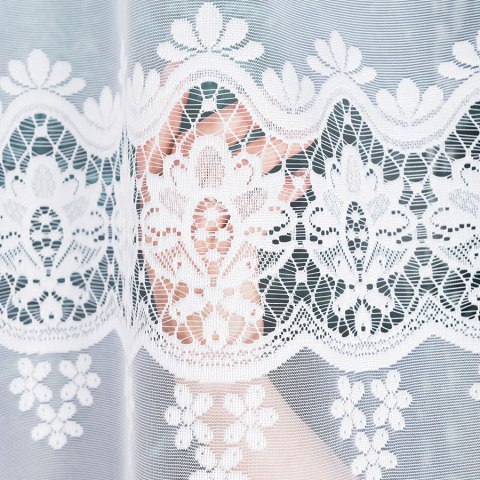 DARIA Firanka żakardowa odpasowana, szerokość 300 x wysokość 120cm, kolor 001 biały 018982/FOL/001/000121/1