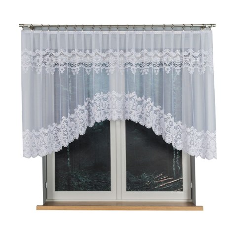 DARIA Firanka żakardowa odpasowana, szerokość 300 x wysokość 120cm, kolor 001 biały 018982/FOL/001/000121/1