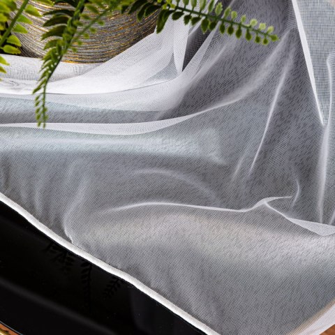 Firanka fantazyjna z ołowianką, wysokość 300cm, kolor 001 biały 423084/OLO/001/000300/1