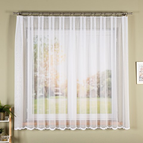 Firanka haftowana, wysokość 170cm, kolor 001 biały FH0050/768/001/000170/1