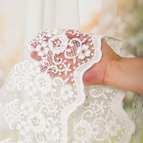 Firanka haftowana na metry FH0036 wysokość 170 cm kolor biały