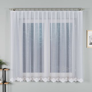 Firanka żakardowa na metry 023405 wysokość 160 cm kolor biały