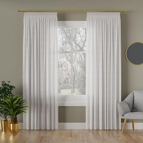 MILAS Tkanina dekoracyjna, wysokość 300cm, kolor 050 biały MILAS0/000/050/000300/1