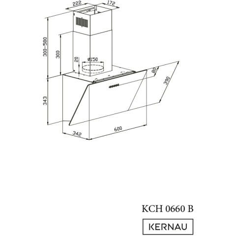 Okap kominowy Kernau KCH 0660 B