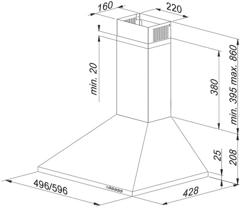 Okap kominowy Kernau KCH 1162.1 B