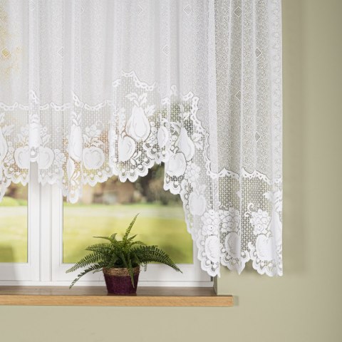 PELAGIA Firanka żakardowa gotowa, szerokość 400 x wysokość 160cm, kolor 001 biały 361250/FBL/001/400160/1