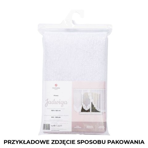 PELAGIA Firanka żakardowa gotowa, szerokość 400 x wysokość 160cm, kolor 001 biały 361250/FBL/001/400160/1