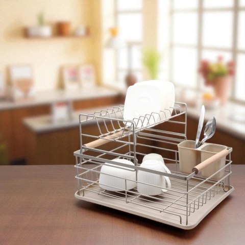 SUSZARKA DWUPOZIOMOWA DO NACZYŃ Z OCIEKACZEM I TACĄ 4027