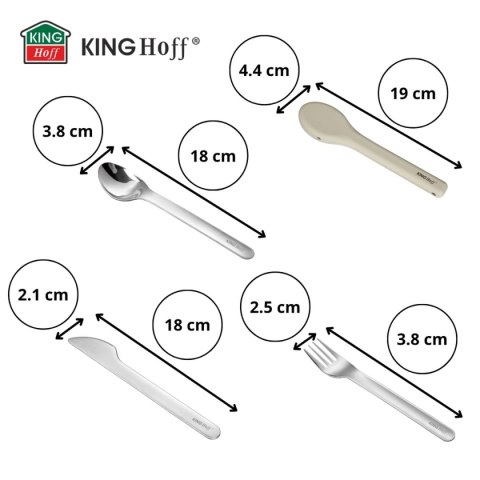 ZESTAW SZTUĆCÓW W ETUI DO LUNCH BOXÓW DIET BOX KINGHOFF KH-1954