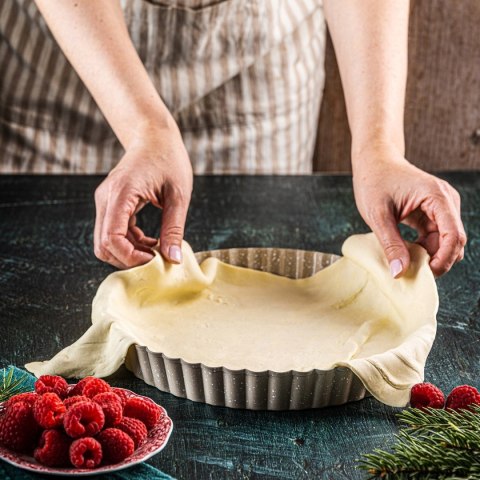 BLACHA FORMA DO TARTY Ø25cm Z WYJMOWANYM DNEM KINGHOFF KH-1969