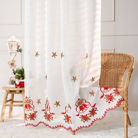 HOLLY Firana gotowa na przelotkach, szerokość 140cm x wysokość 250cm, kolor 001 biały 626629/FGP/001/140250/1