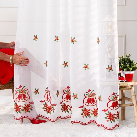 HOLLY Firanka haftowana, wysokość 280cm, kolor 001 biały 626629/000/001/000280/1