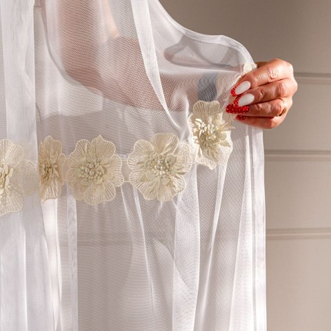 ISEN Firana gotowa na przelotkach, szerokość 140cm x wysokość 250cm, kolor 001 biały 625728/FGP/001/140250/1