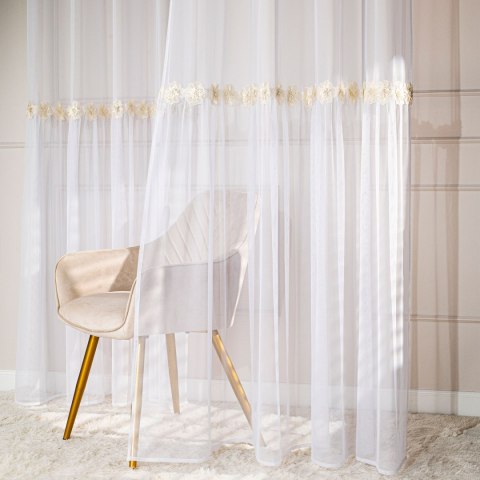 ISEN Firana gotowa na przelotkach, szerokość 140cm x wysokość 250cm, kolor 001 biały 625728/FGP/001/140250/1