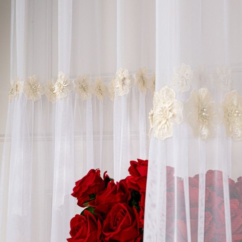 ISEN Firana gotowa na przelotkach, szerokość 140cm x wysokość 250cm, kolor 001 biały 625728/FGP/001/140250/1