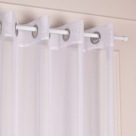ISEN Firana gotowa na przelotkach, szerokość 140cm x wysokość 250cm, kolor 001 biały 625728/FGP/001/140250/1