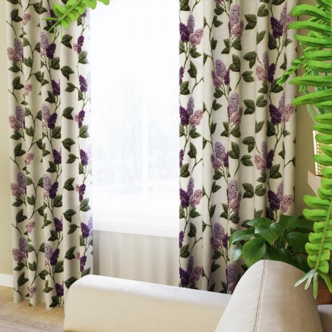 KWIATY BZU Z EFEKTEM WYSZYWANIA Tkanina dekoracyjna typu MILAS, szerokość 150cm, kolor 001 biały D00327/MIL/001/150000/1