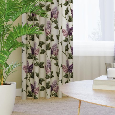 KWIATY BZU Z EFEKTEM WYSZYWANIA Tkanina dekoracyjna typu MILAS, szerokość 150cm, kolor 001 biały D00327/MIL/001/150000/1