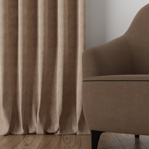 MILAS Tkanina dekoracyjna, wysokość 300cm, kolor 006 kawowy MILAS0/000/006/000300/1