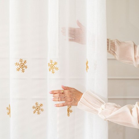 NOELLE Firana gotowa na przelotkach, szerokość 140cm x wysokość 250cm, kolor 001 biały 626622/FGP/001/140250/1