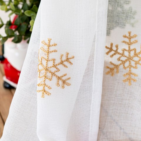 NOELLE Firanka haftowana, wysokość 280cm, kolor 001 biały 626622/000/001/000280/1