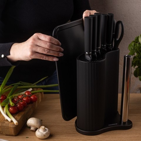 ZESTAW NOŻY I DESEK KUCHENNYCH W STOJAKU KLAUSBERG KB-7980