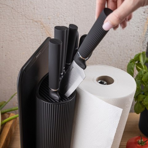 ZESTAW NOŻY W STOJAKU Z DESKĄ I CHWYTEM NA RĘCZNIK KLAUSBERG KB-7978