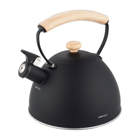 CZAJNIK 2,5L Z GWIZDKIEM KINGHOFF KH-1999 CZARNY MAT