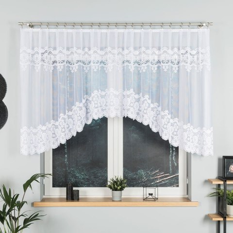 Firanka gotowa żakardowa DARIA 120x350 cm kolor biały