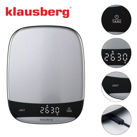 ELEKTRONICZNA WAGA KUCHENNA 10kg KLAUSBERG KB-7936