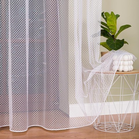 Firanka fantazyjna z ołowianką, wysokość 300cm, kolor 001 biały 475033/OLO/001/000300/1