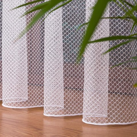 Firanka fantazyjna z ołowianką, wysokość 300cm, kolor 001 biały 475033/OLO/001/000300/1