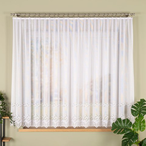 Firanka gotowa żakardowa JAGODA 160x400 cm kolor biały