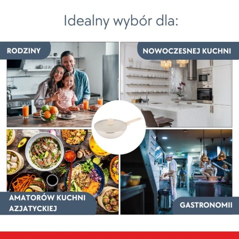 PATELNIA MARMURKOWA GŁĘBOKA WOK 28cm Z POKRYWĄ KLAUSBERG 28cm KB-7991