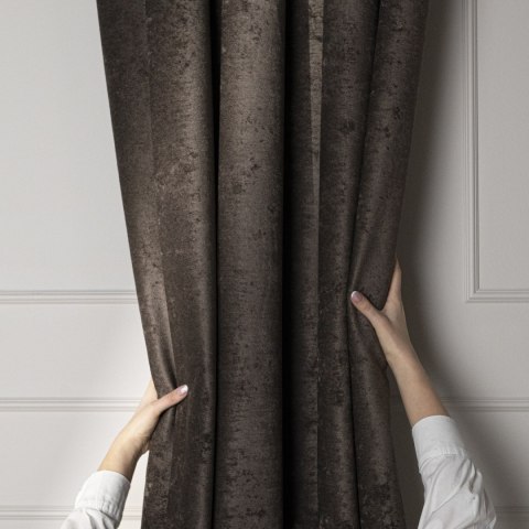 SOFT Tkanina dekoracyjna, wysokość 285cm, kolor 009 ciemny chłodny brązowy TD0035/TDP/009/000285/1