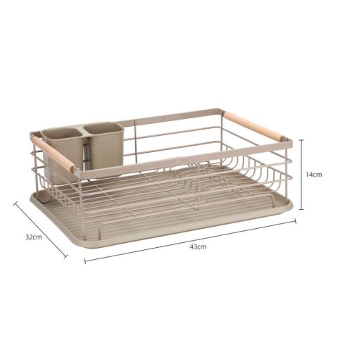SUSZARKA DO NACZYŃ Z OCIEKACZEM I TACĄ E-8189 BEŻOWA