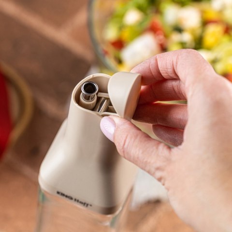 SZKLANA BUTELKA 500ml Z NALEWAKIEM DO OCTU I OLIWY KINGHOFF KH-2004