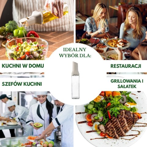 SZKLANA BUTELKA 500ml Z NALEWAKIEM DO OCTU I OLIWY KINGHOFF KH-2004