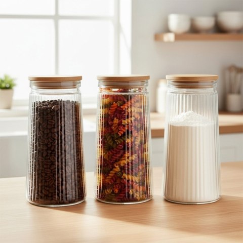 SZKLANY POJEMNIK KUCHENNY NA PRODUKTY SYPKIE 1,4L 229246