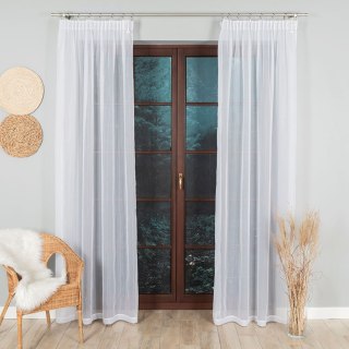 WOAL Firana gotowa na taśmie, szerokość 140 x wysokość 250cm, kolor 001 biały 002301/FGT/001/140250/1