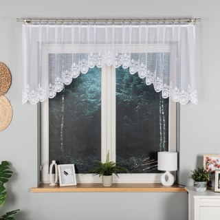 ŻANETA Firanka żakardowa gotowa, szerokość 300 x wysokość 80cm, kolor 001 biały 181043/FBL/001/300080/1