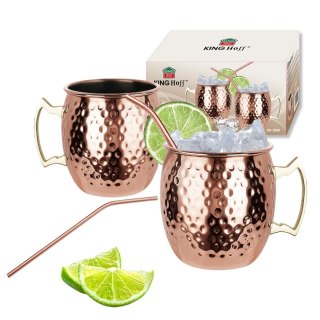 ZESTAW STALOWYCH KUBKÓW 500ml DO DRINKÓW MOSCOW MULE KINGHOFF KH-2000