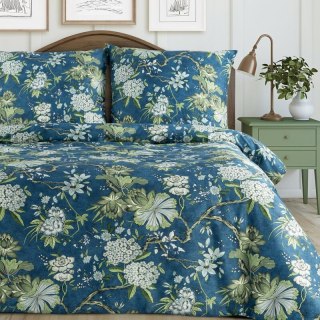 KOMPLET POŚCIELI SATYNOWEJ SPRING 68 140 X 200 CM NIEBIESKI