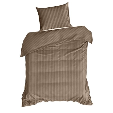KOMPLET POŚCIELI SATYNOWEJ VERA 140 X 200 CM BRĄZOWY