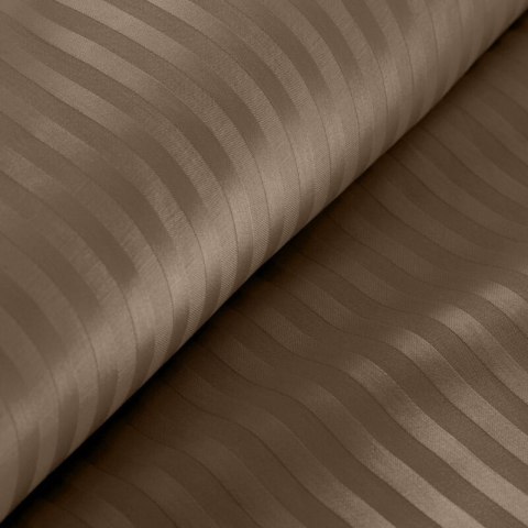 KOMPLET POŚCIELI SATYNOWEJ VERA 140 X 200 CM BRĄZOWY