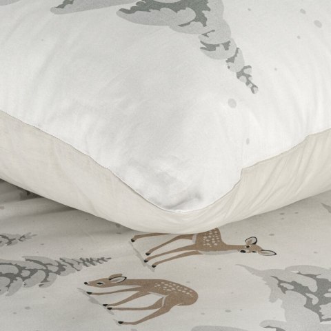 ŚWIĄTECZNY KOMPLET POŚCIELI FAWN 220 X 200 CM BIAŁY