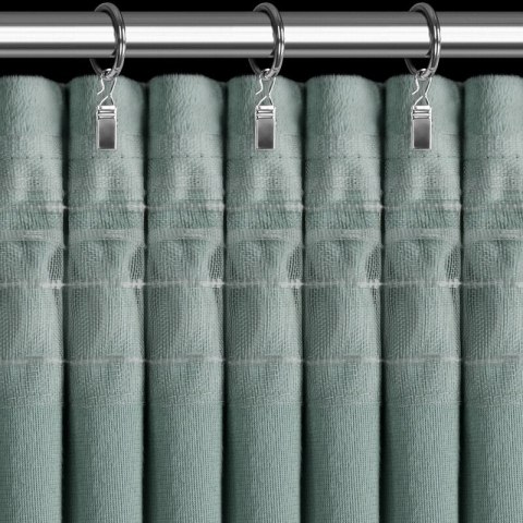 ZASŁONA GOTOWA ROSES 14 NA TAŚMIE 140 X 270 CM MIĘTOWY