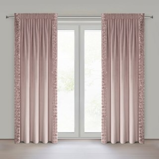 ZASŁONA GOTOWA ROSES 14 NA TAŚMIE 140 X 270 CM PUDROWY